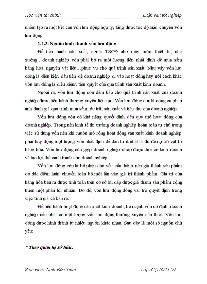 image for page Thực trạng quản lý sử dụng vốn lưu động và một số biện pháp góp phần nâng cao hiệu quả sử dụng vốn lưu động tại công ty cổ phần đầu tư THÀNH AN 1