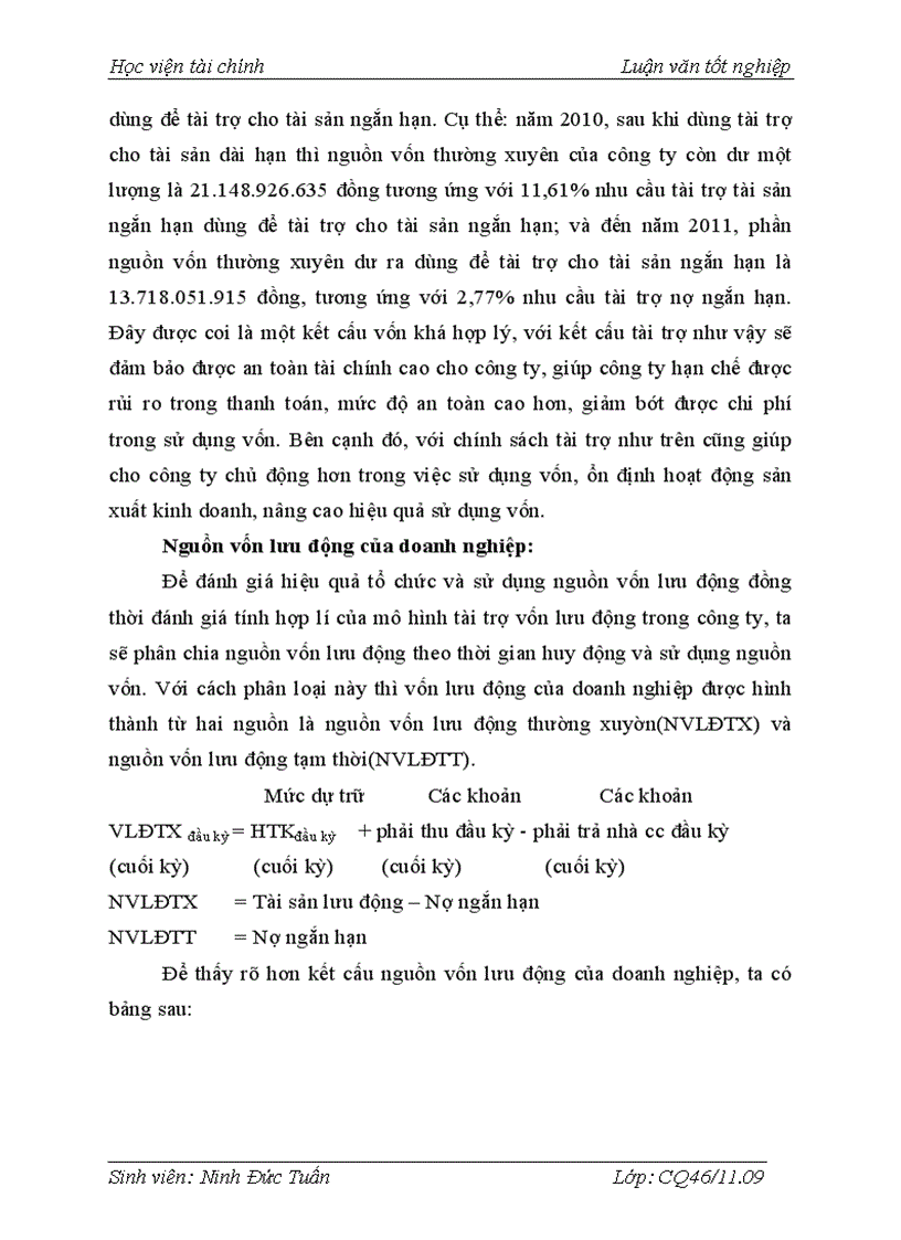 image for page Thực trạng quản lý sử dụng vốn lưu động và một số biện pháp góp phần nâng cao hiệu quả sử dụng vốn lưu động tại công ty cổ phần đầu tư THÀNH AN 1