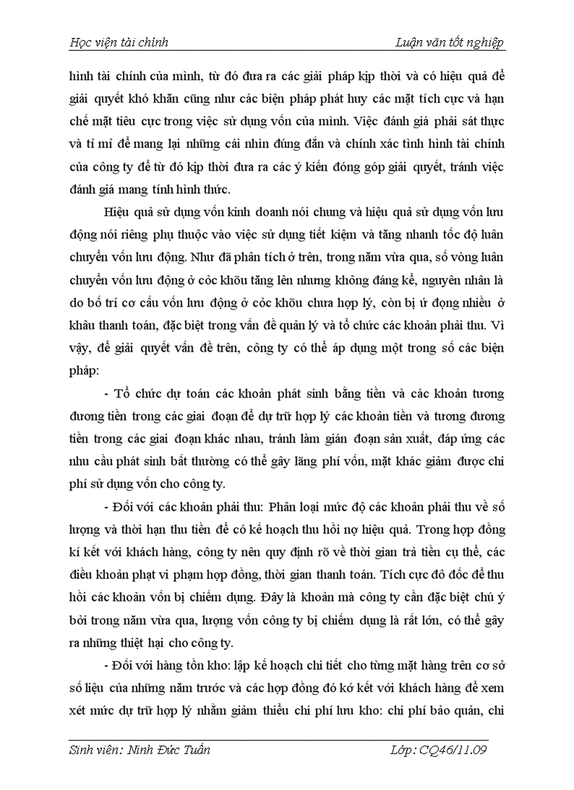 image for page Thực trạng quản lý sử dụng vốn lưu động và một số biện pháp góp phần nâng cao hiệu quả sử dụng vốn lưu động tại công ty cổ phần đầu tư THÀNH AN 1