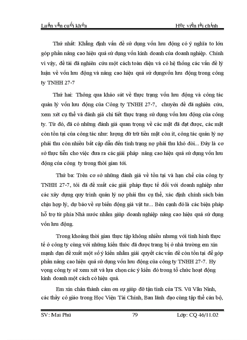 image for page Một số biện pháp nâng cao hiệu quả sử dụng vốn lưu động của công ty TNHH 27 7 5