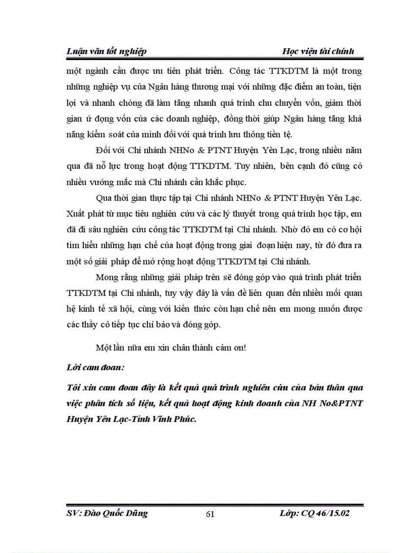 image for page Các biện pháp mở rộng và nâng cao chất lượng cung ứng các dịch vụ thanh toán không dùng tiền mặt tại NH No PTNT chi nhánh Huyện Yên Lạc Tỉnh Vĩnh Phúc 6