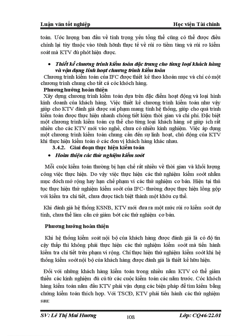 image for page Hoàn thiện kiểm toán khoản mục TSCĐ trong kiểm toán BCTC do công ty TNHH Kiểm toán và Tư vấn tài chính quốc tế IFC thực hiện 3