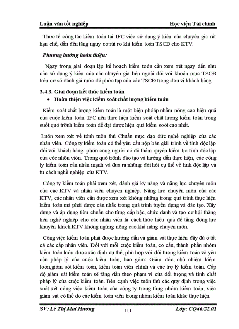 image for page Hoàn thiện kiểm toán khoản mục TSCĐ trong kiểm toán BCTC do công ty TNHH Kiểm toán và Tư vấn tài chính quốc tế IFC thực hiện 3