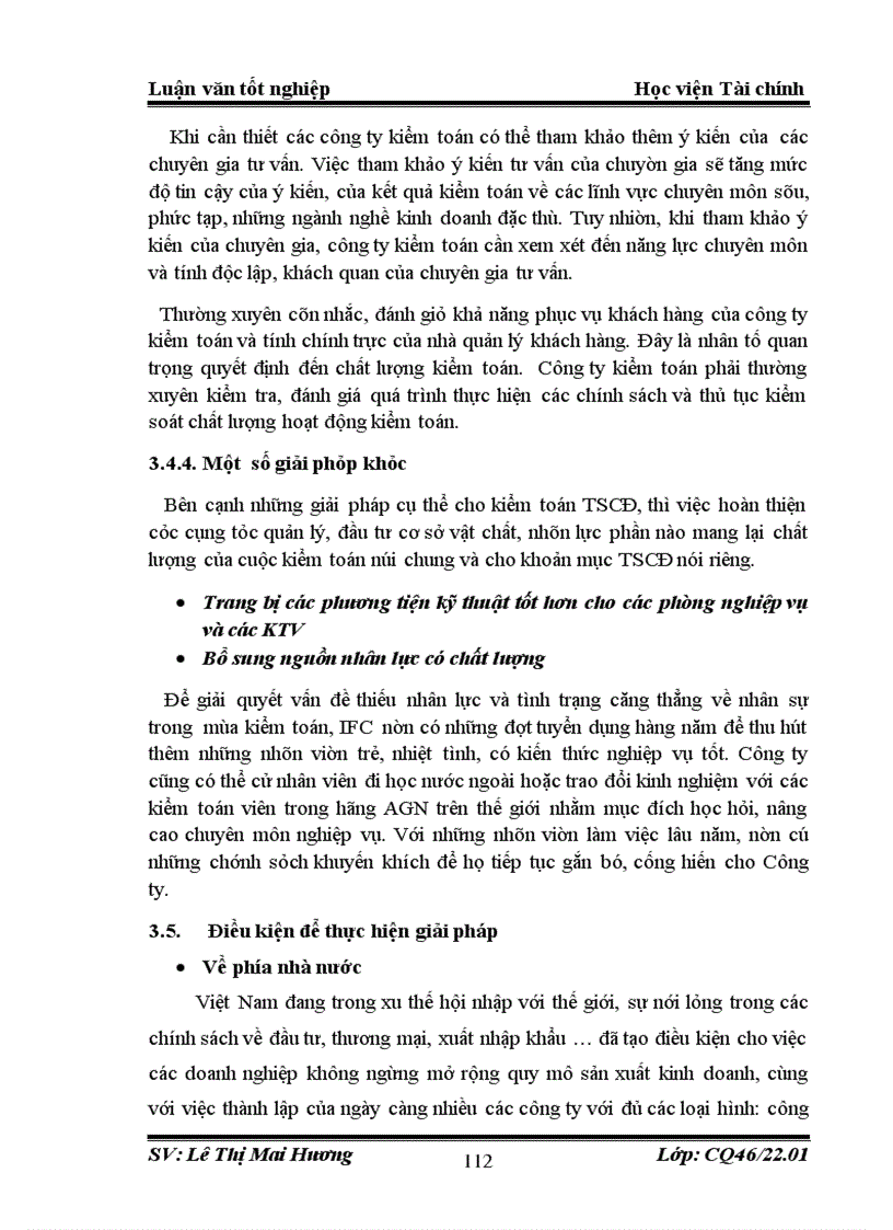 image for page Hoàn thiện kiểm toán khoản mục TSCĐ trong kiểm toán BCTC do công ty TNHH Kiểm toán và Tư vấn tài chính quốc tế IFC thực hiện 3