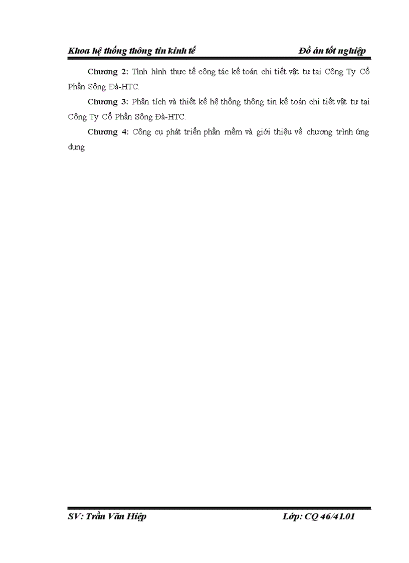 Xây dựng hệ thống thông tin kế toán chi tiết vật tư tại công ty cổ phần sông đà htc 1
