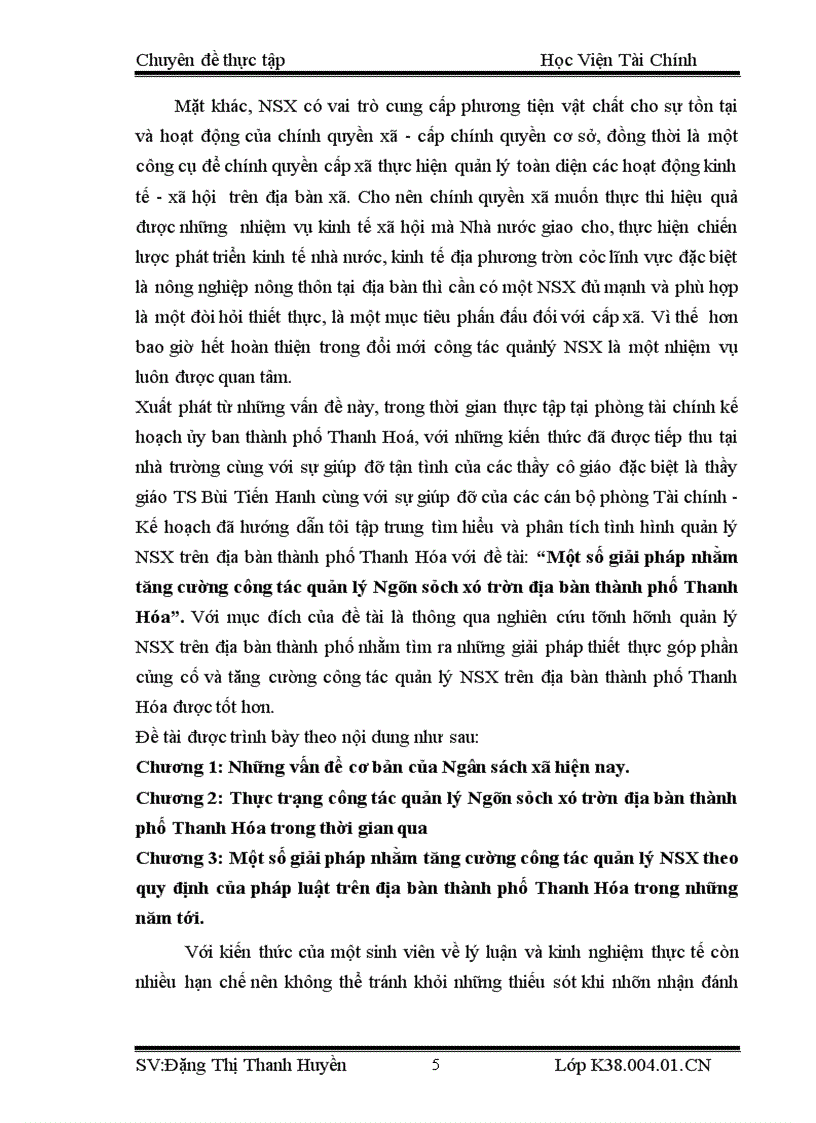 image for page Một số giải pháp nhằm tăng cường công tác quản lý Ngân sách xã trên địa bàn thành phố Thanh Hóa 3