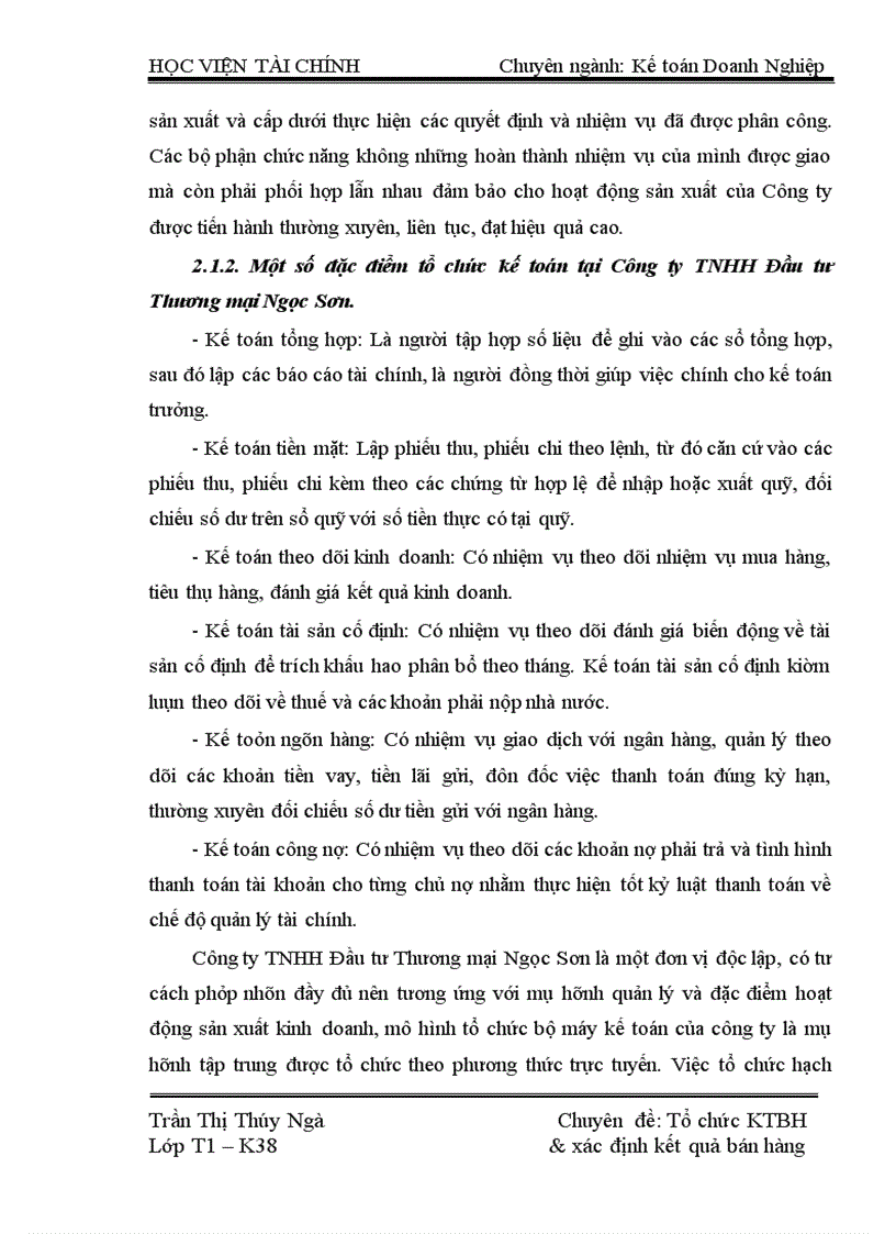 image for page Tổ chức kế toán bán hàng và xác định kết quả bán hàng tại Công ty TNHH Đầu tư Thương mại Ngọc Sơn 3