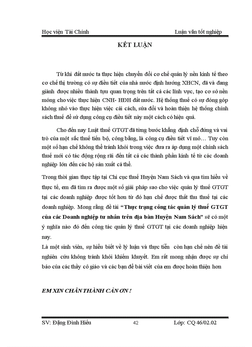 image for page Thực trạng quản lý thuế giá trị gia tăng đối với Doanh nghiệp tư nhân tại Chi cục Thuế Nam Sách Tỉnh Hải Dương 1