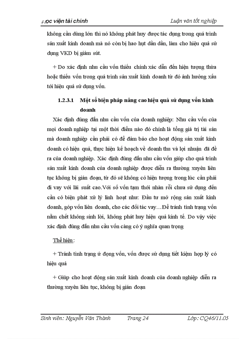 image for page Một số giải pháp nâng cao hiệu quả sử dụng vốn kinh doanh của công ty cổ phần xây dựng và Đầu tư phát triển 4