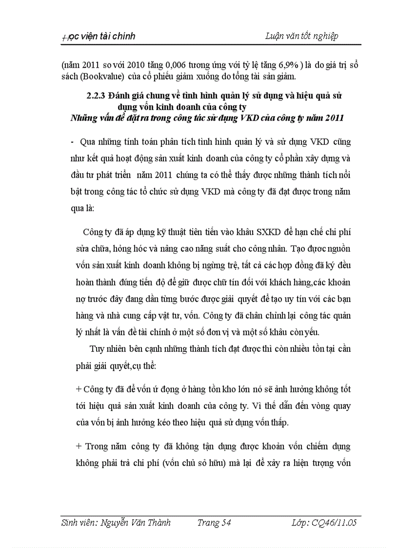image for page Một số giải pháp nâng cao hiệu quả sử dụng vốn kinh doanh của công ty cổ phần xây dựng và Đầu tư phát triển 4