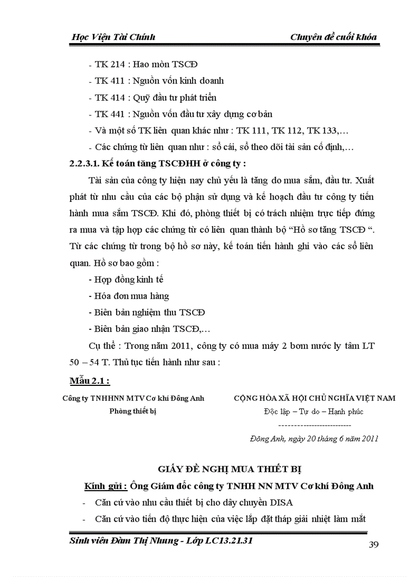 image for page Hoàn thiện công tác kế toán tài sản cố định hữu hình tại công ty TNHH Nhà nước một thành viên cơ khí Đông Anh 3