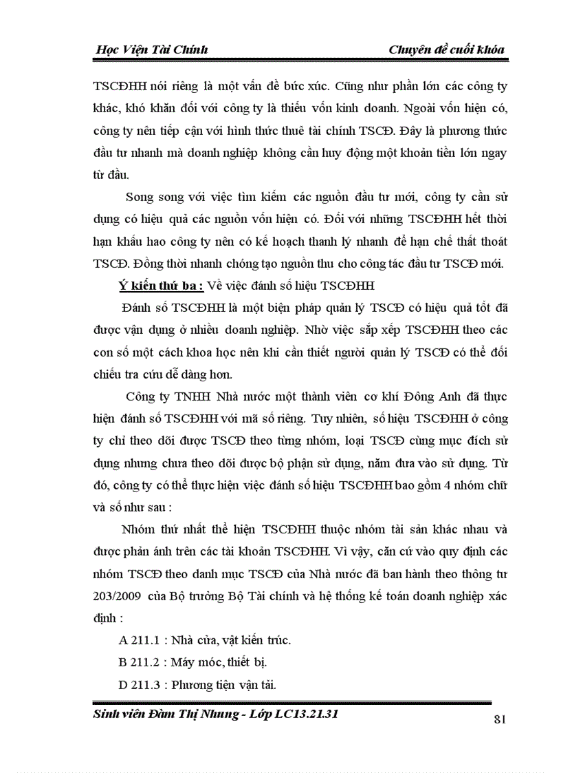 image for page Hoàn thiện công tác kế toán tài sản cố định hữu hình tại công ty TNHH Nhà nước một thành viên cơ khí Đông Anh 3