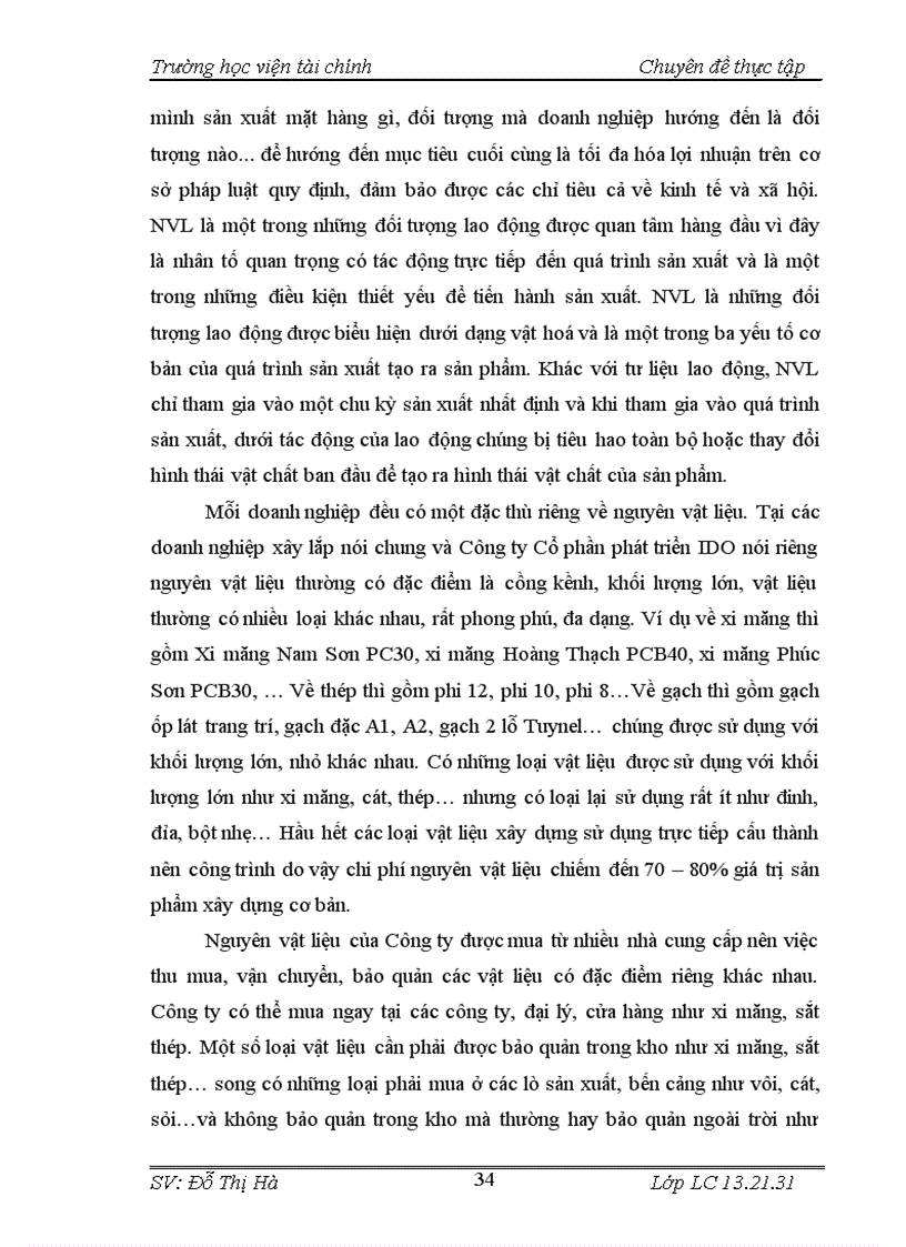 image for page Hoàn thiện kế toán Nguyên vật liệu tại Công ty Cổ phần phát triển IDO 3