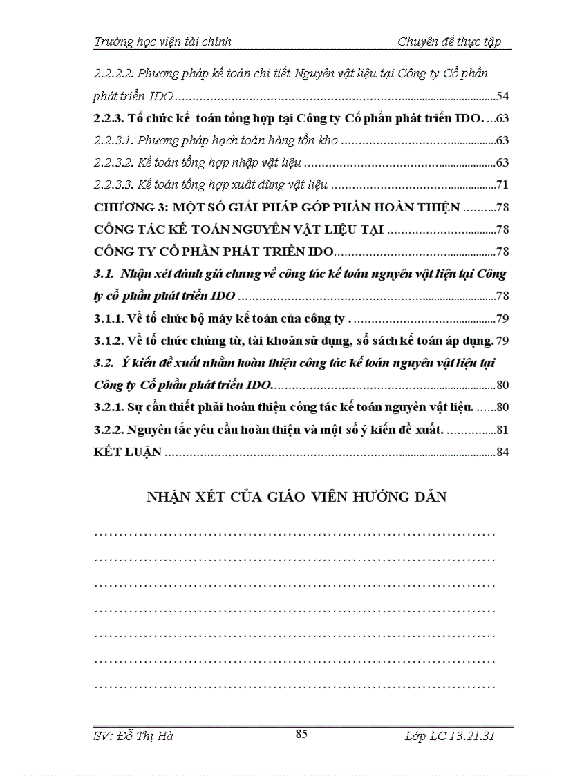 image for page Hoàn thiện kế toán Nguyên vật liệu tại Công ty Cổ phần phát triển IDO 3