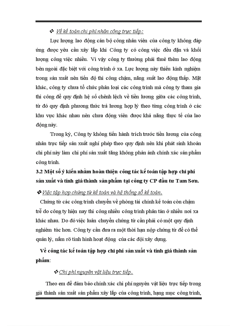 image for page Hoàn thiện công tác kế toán tập hợp chi phí sản xuất và tính giá thành sản phẩm tại công ty cổ phần đầu tư Tam Sơn 5