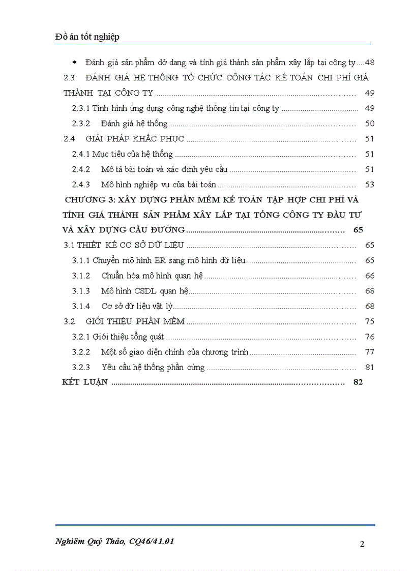 image for page Xây dựng phần mềm kế toán tập hợp chi phí và tính giá thành tại tổng công ty đầu tư và xây dựng cầu đường