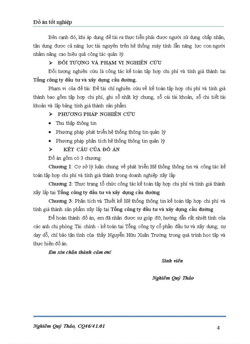 image for page Xây dựng phần mềm kế toán tập hợp chi phí và tính giá thành tại tổng công ty đầu tư và xây dựng cầu đường
