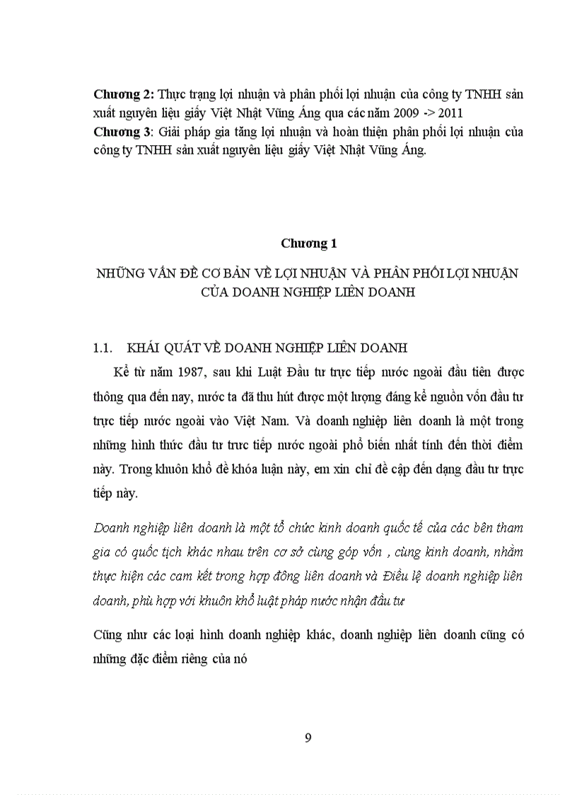 image for page Lợi nhuận và phân phối lợi nhuận tại công ty tnhh sản xuất nguyên liệu giấy việt nhật vũng áng 1