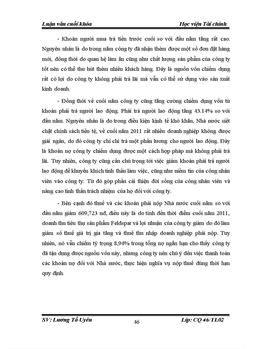 image for page Một số giải pháp nhằm nâng cao hiệu quả sử dụng vốn lưu động tại công ty TNHH Feldspar An Bình 1