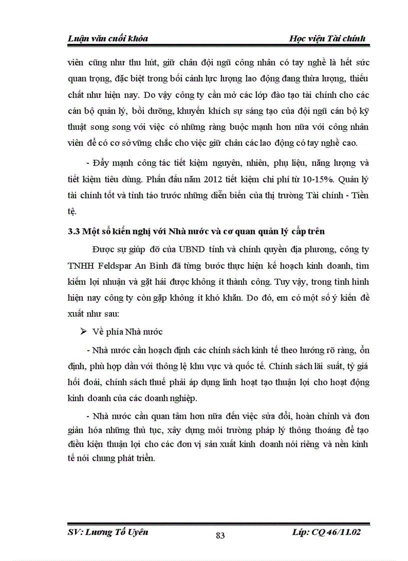 image for page Một số giải pháp nhằm nâng cao hiệu quả sử dụng vốn lưu động tại công ty TNHH Feldspar An Bình 1