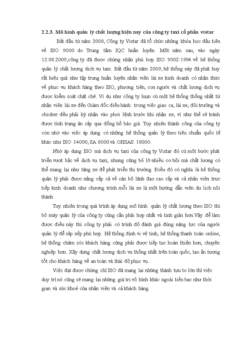 image for page Nâng cao chất lượng dịch vụ taxi của công ty cổ phần đầu tư và thương mại Vistar