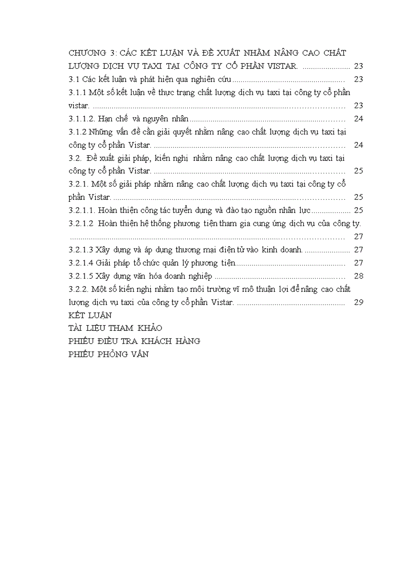 image for page Nâng cao chất lượng dịch vụ taxi của công ty cổ phần đầu tư và thương mại Vistar