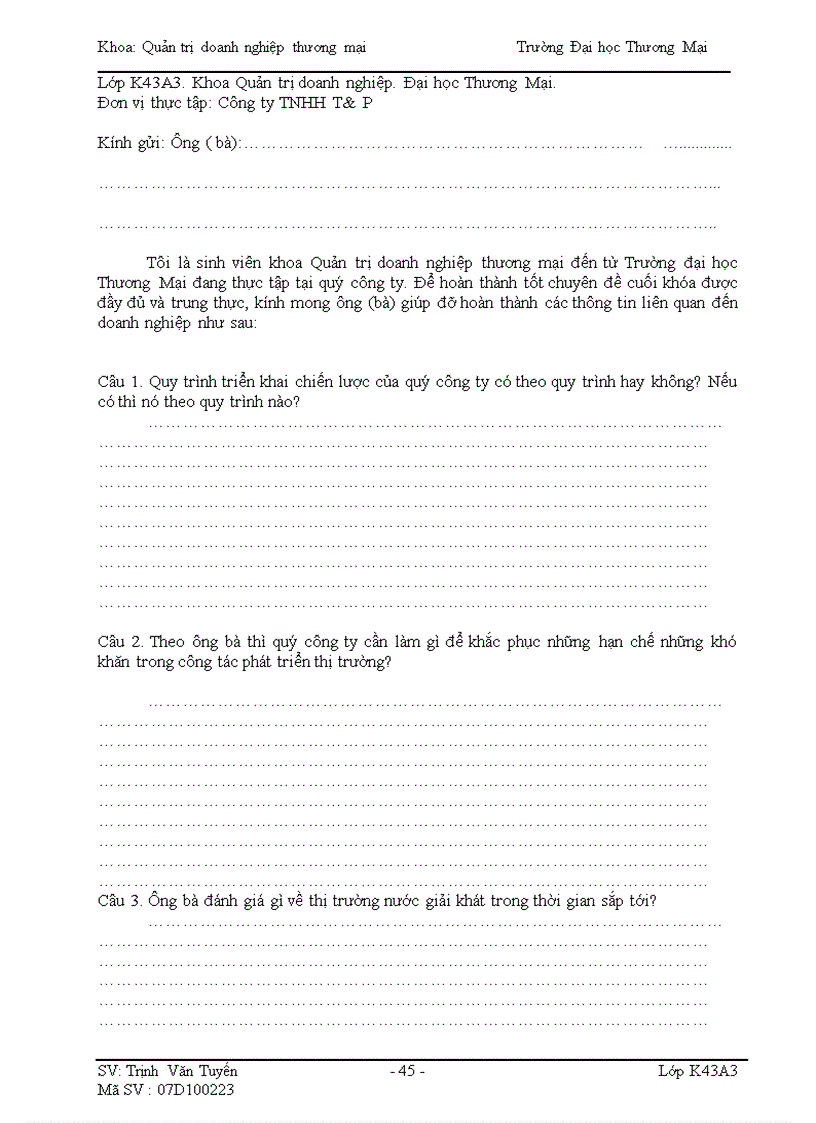 image for page Phân tích TOWS chiến lược phát triển thị trường của Công ty T P