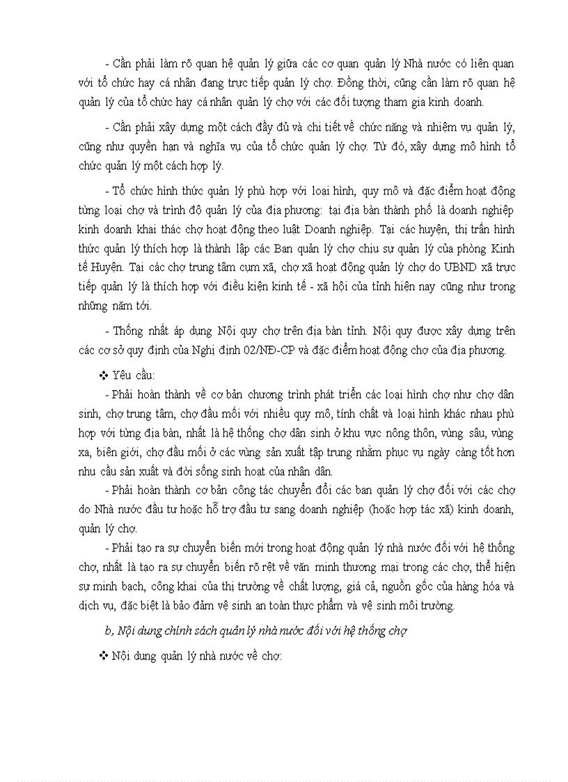 image for page Chính sách quản lý nhà nước với việc quản lý hệ thống chợ trên địa bàn tỉnh Lạng Sơn 1