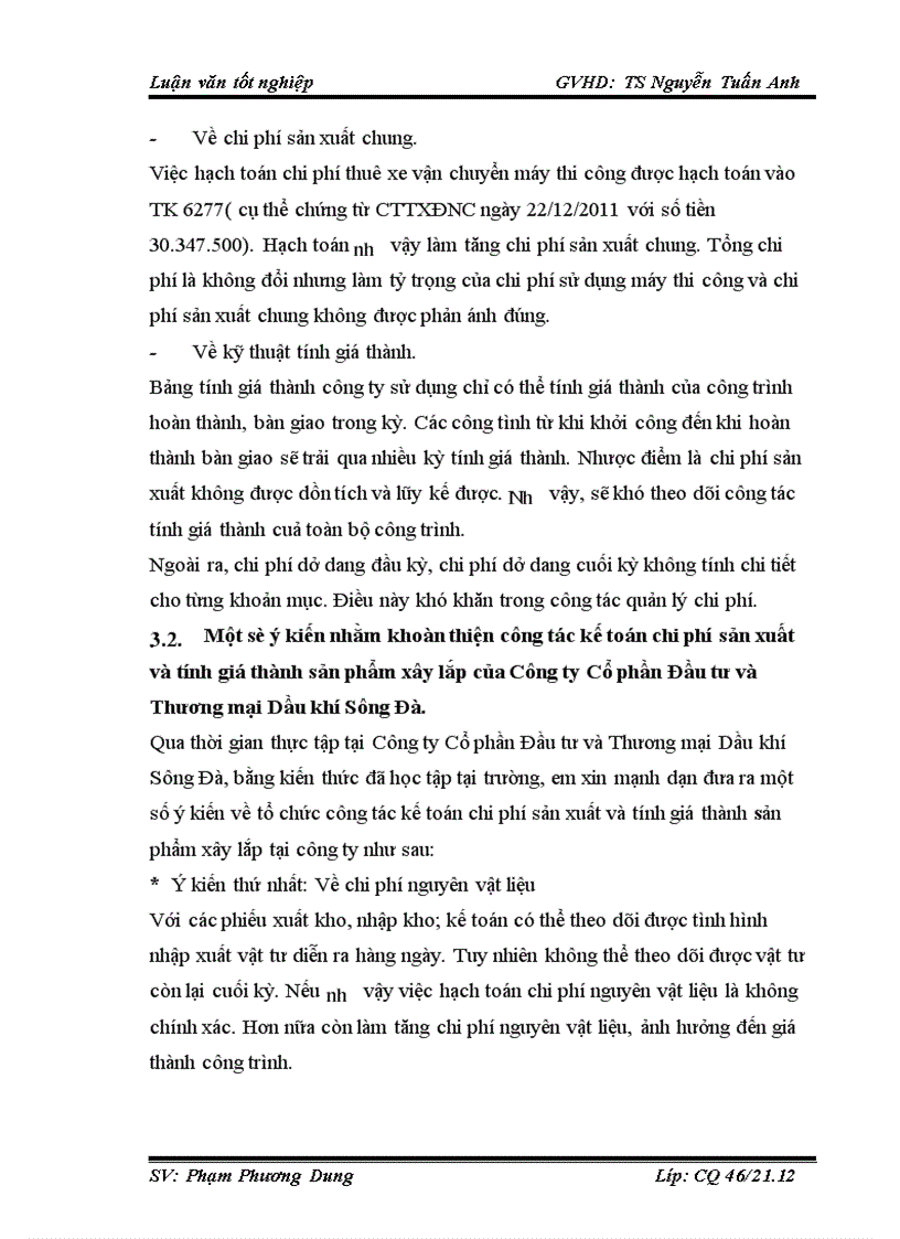 image for page Kế toán chi phí sản xuất và tính giá thành sản phẩm xây lắp của Công ty Cổ phần Đầu tư và Thương mại Dầu khí Sông Đà