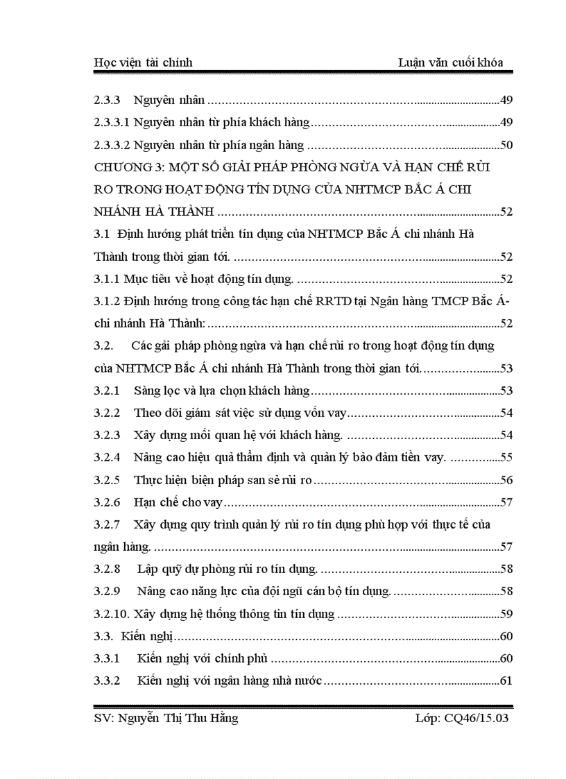 image for page Các giải pháp phòng ngừa và hạn chế rủi ro tín dụng trong hoạt động cho vay của NHTMCP Bắc Á chi nhánh Hà Thành 3