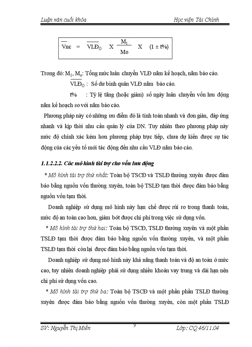 image for page Vốn lưu động và các giải pháp nhằm nâng cao hiệu quả sử dụng vốn lưu động của Tổng Công ty May 10 6