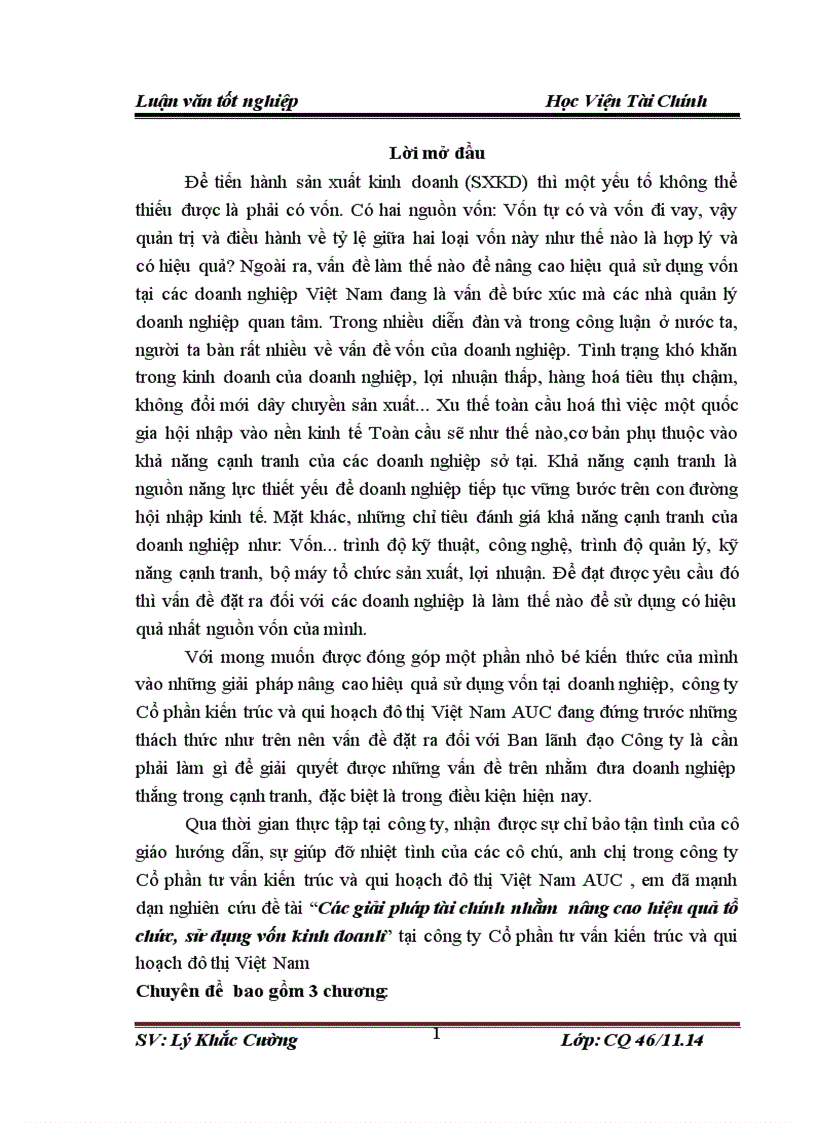image for page Giải pháp chủ yếu nâng cao hiệu quả tổ chức sử dụng vốn kinh doanh tại công ty Cổ phần tư vấn kiến trúc và qui hoạch đô thị Việt Nam