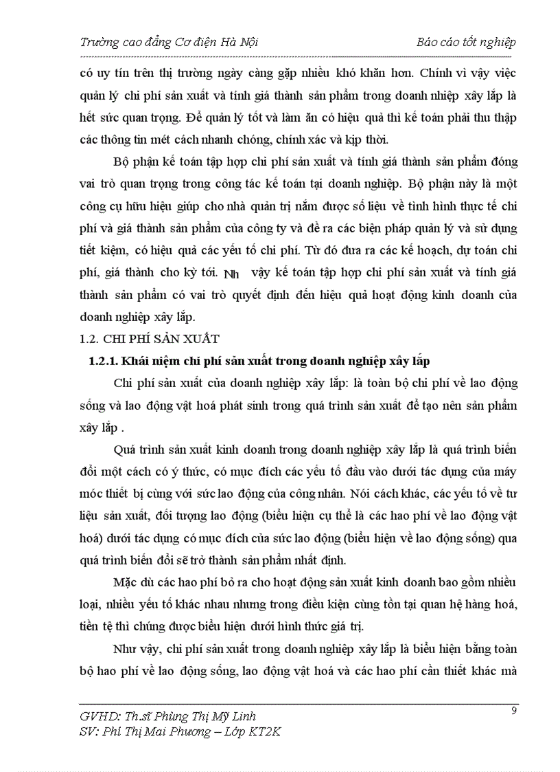 image for page Kế toán tập hợp chi phí sản xuất và tính giá thành sản phẩm xây lắp tại Công ty CP Xây dựng và PTNT Phú Thọ 1