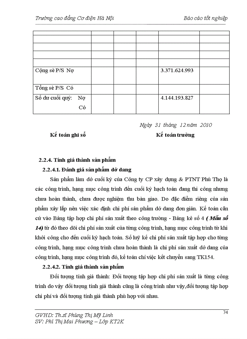 image for page Kế toán tập hợp chi phí sản xuất và tính giá thành sản phẩm xây lắp tại Công ty CP Xây dựng và PTNT Phú Thọ 1
