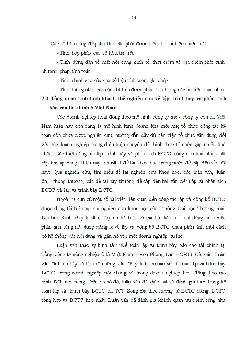 image for page Lập trình bày và phân tích báo cáo tài chính tại Tổng công ty công nghiệp ô tô Việt Nam