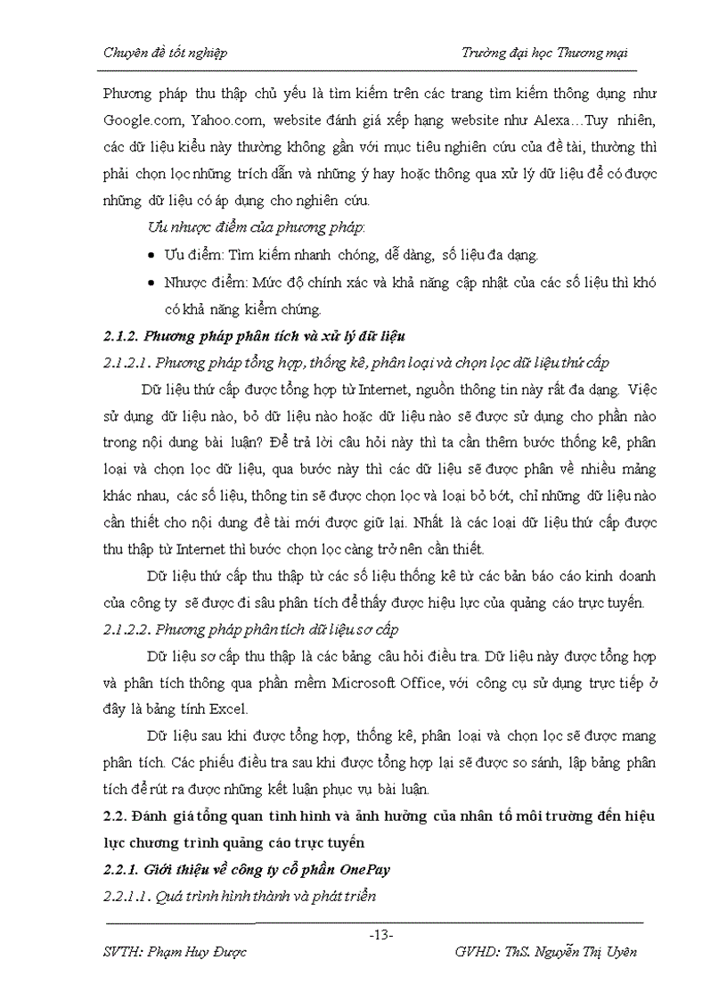 image for page Giải pháp tăng cường hiệu lực chương trình quảng cáo trực tuyến của công ty cổ phần OnePAY