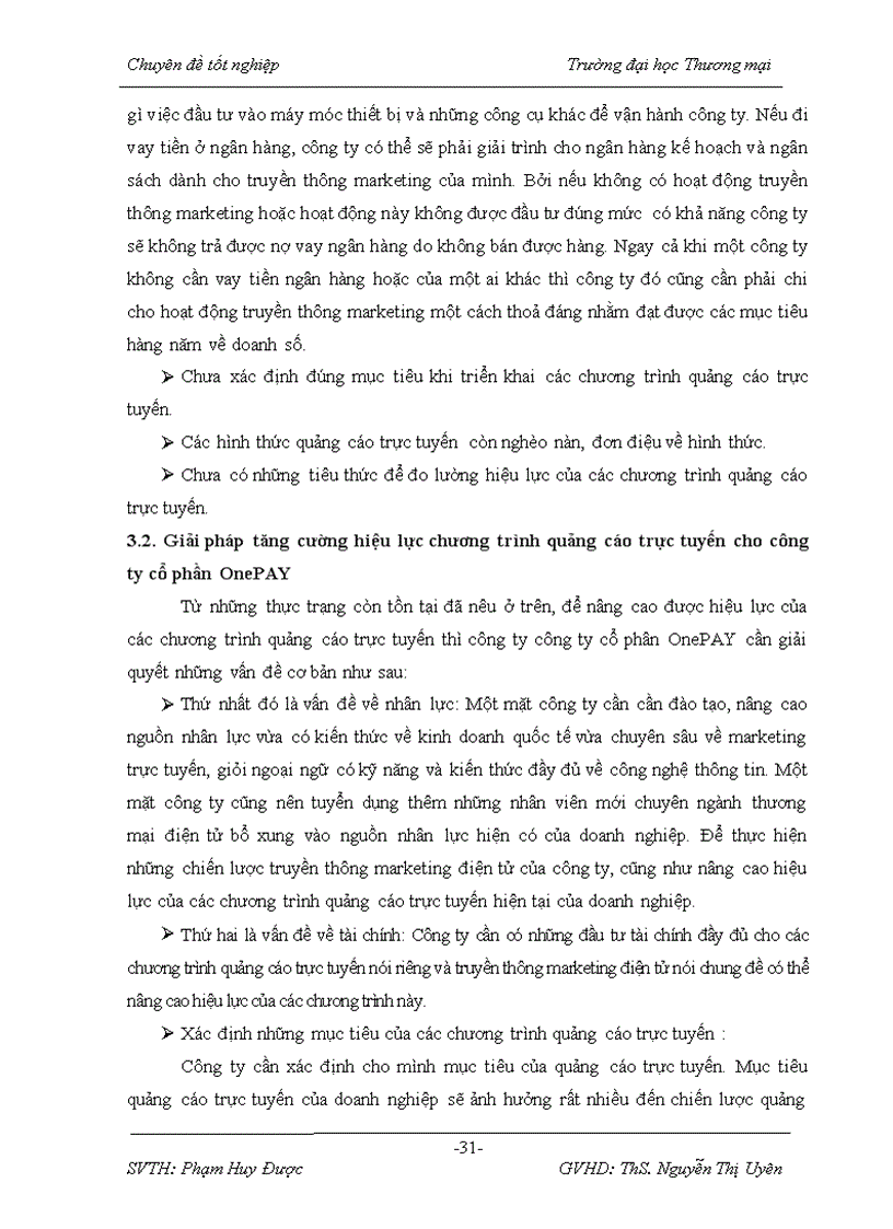 image for page Giải pháp tăng cường hiệu lực chương trình quảng cáo trực tuyến của công ty cổ phần OnePAY