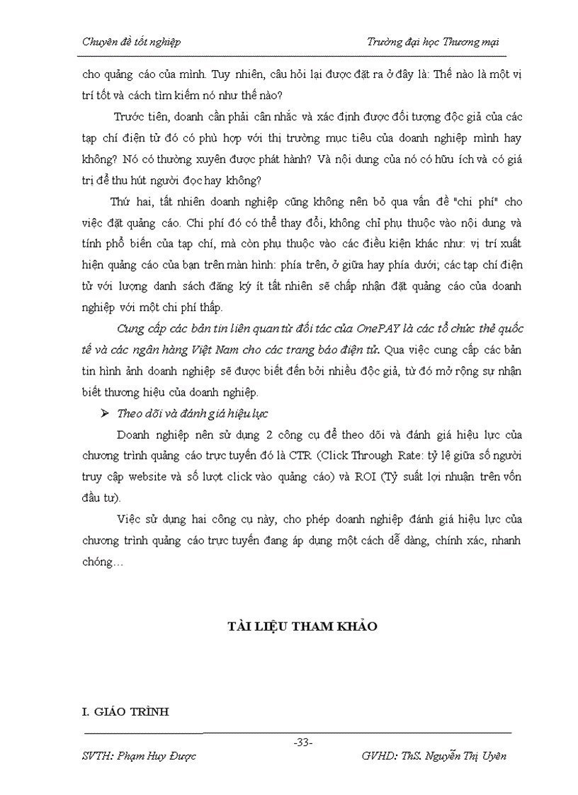 image for page Giải pháp tăng cường hiệu lực chương trình quảng cáo trực tuyến của công ty cổ phần OnePAY