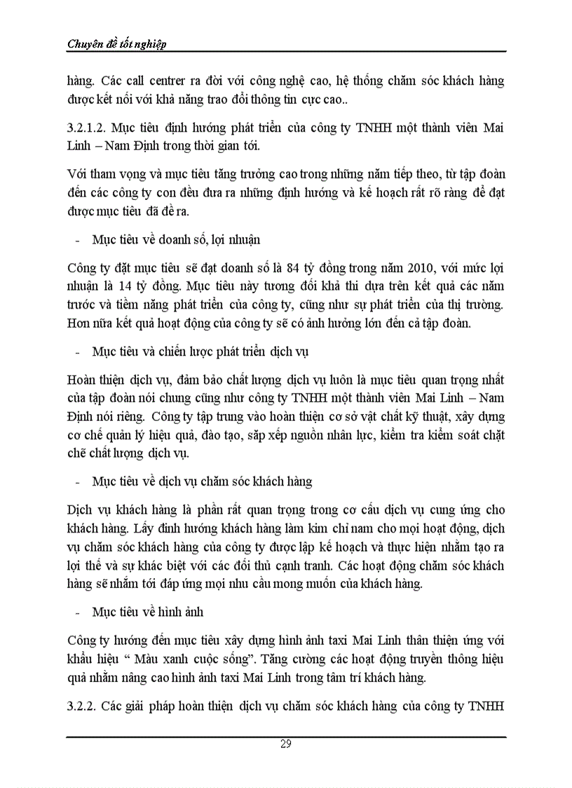 image for page Hoàn thiện dịch vụ chăm sóc khách hàng tại công ty tnhh một thành viên mai linh nam định 3