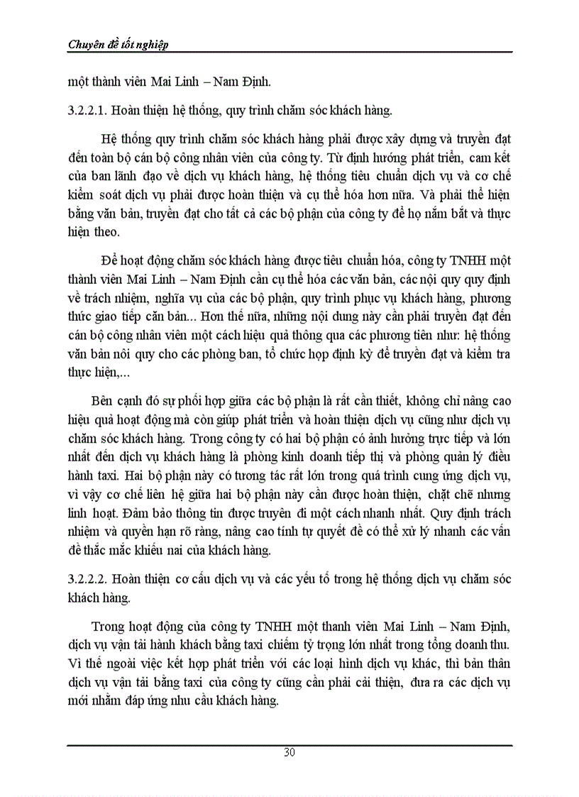 image for page Hoàn thiện dịch vụ chăm sóc khách hàng tại công ty tnhh một thành viên mai linh nam định 3