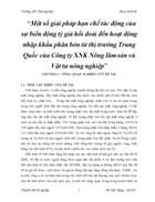 Một số giải pháp hạn chế tác động cúa sự biến động tỷ giá hối đoái đến hoạt động nhập khẩu phân bón từ thị trường Trung Quốc của Công ty XNK Nông lâm sản và Vật tư nông nghiệp 3