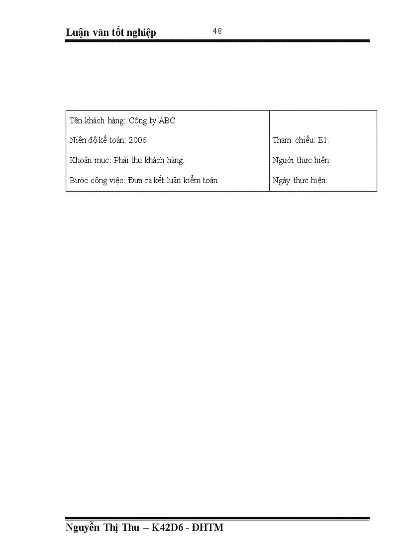 image for page Kiểm toán các khoản phải thu khách hàng trong kiểm toán báo cáo tài chính tại công ty TNHH Kiểm toán và tư vấn Thăng Long 4