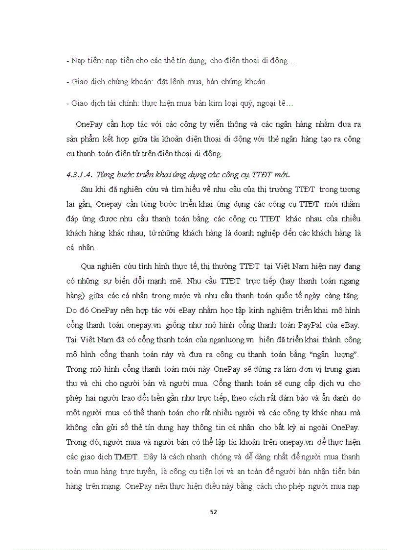 image for page Đa dạng hóa các công cụ thanh toán điện tử tại công ty cổ phần thương mại và dịch vụ trực tuyến Onepay 4