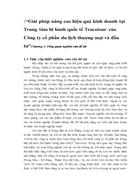 Giải pháp nâng cao hiệu quả kinh doanh tại Trung tâm lữ hành quốc tế Tracotour của Công ty cổ phần du lịch thượng mại và đầu tư 3