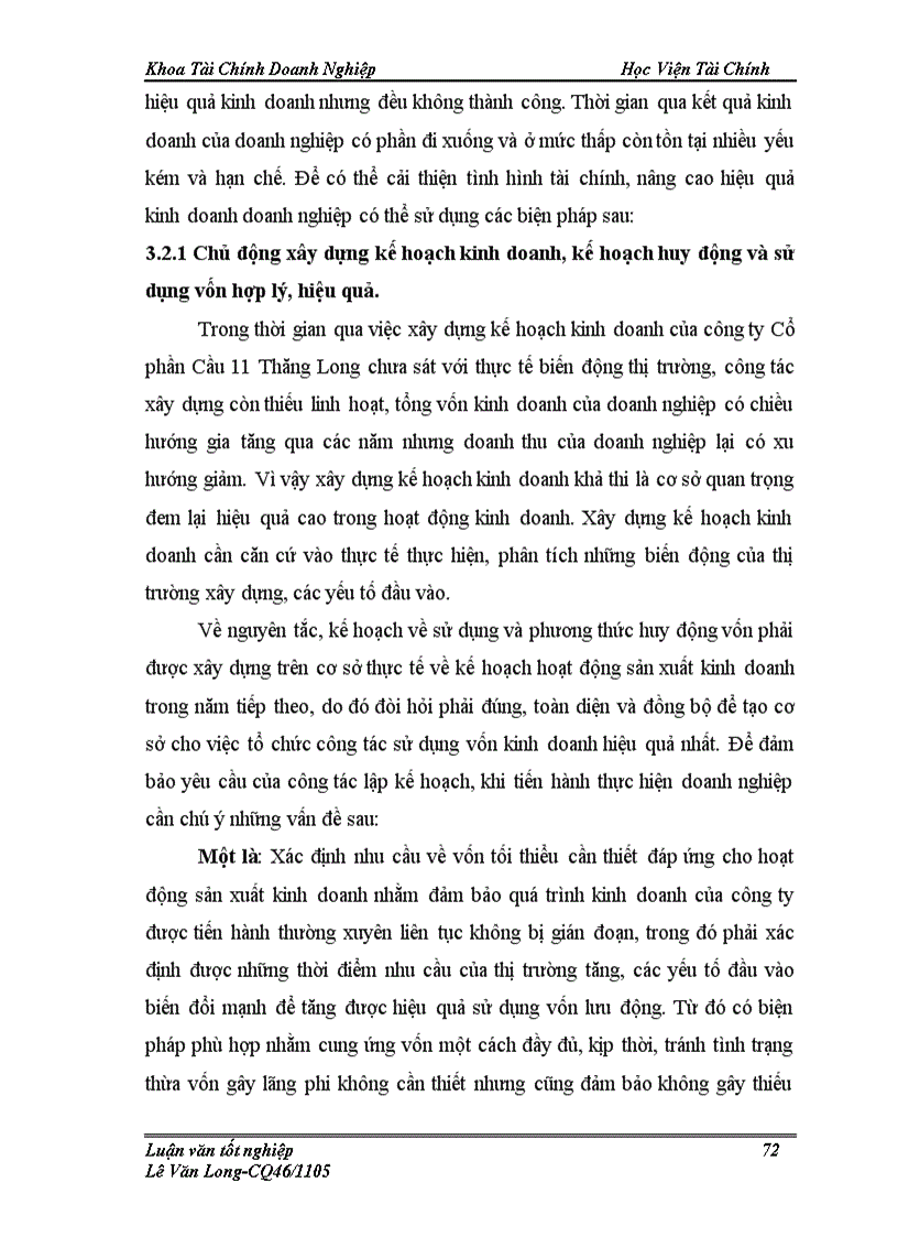 image for page Phân tích thực trạng tài chính của công ty Cổ phần Cầu 11 Thăng Long