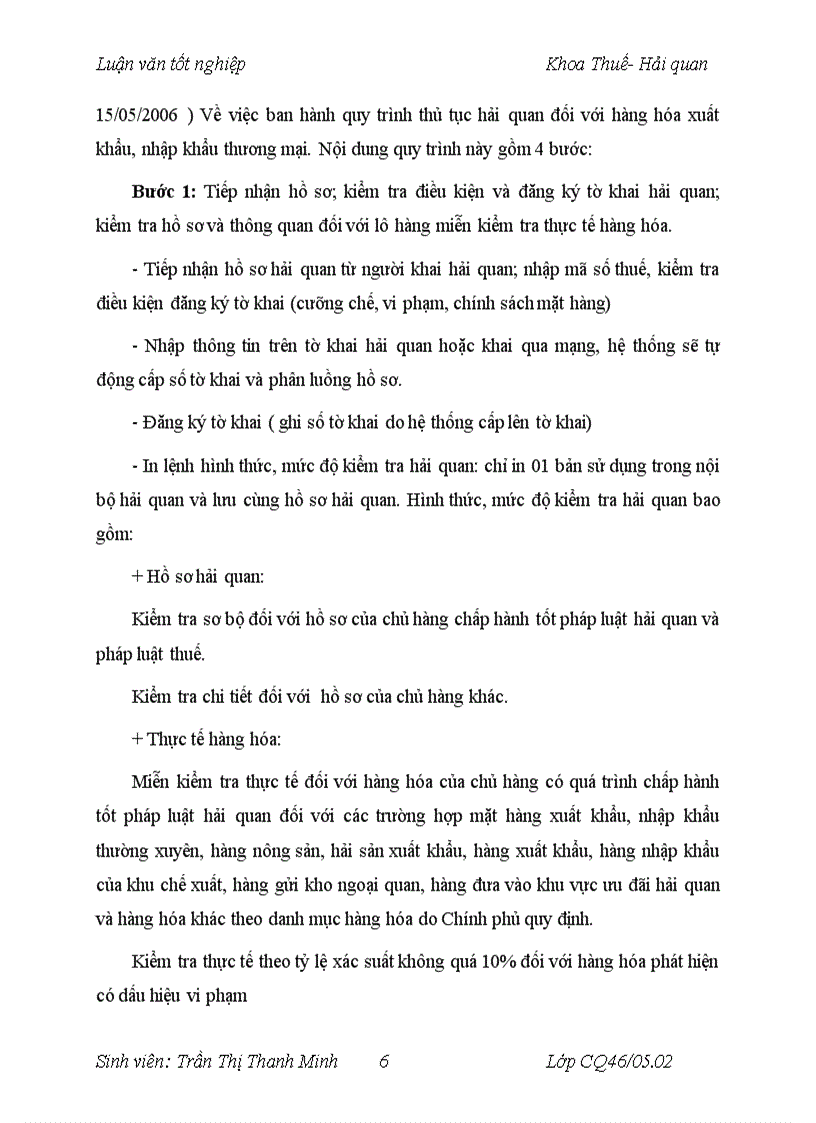 image for page Thực hiện quản lý rủi ro trong qui trình thủ tục hải quan đối với hàng hoá xuất khẩu nhập khẩu thương mại tại Chi cục Hải quan Gia Thuỵ 1