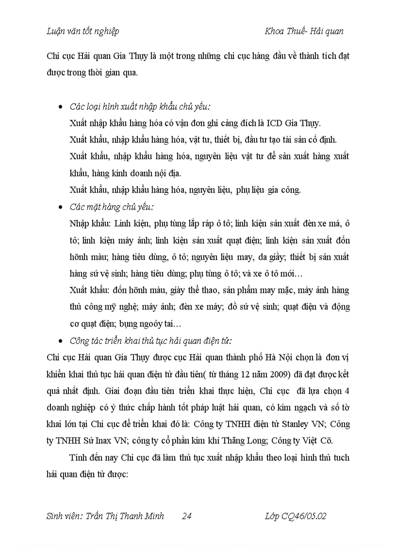 image for page Thực hiện quản lý rủi ro trong qui trình thủ tục hải quan đối với hàng hoá xuất khẩu nhập khẩu thương mại tại Chi cục Hải quan Gia Thuỵ 1