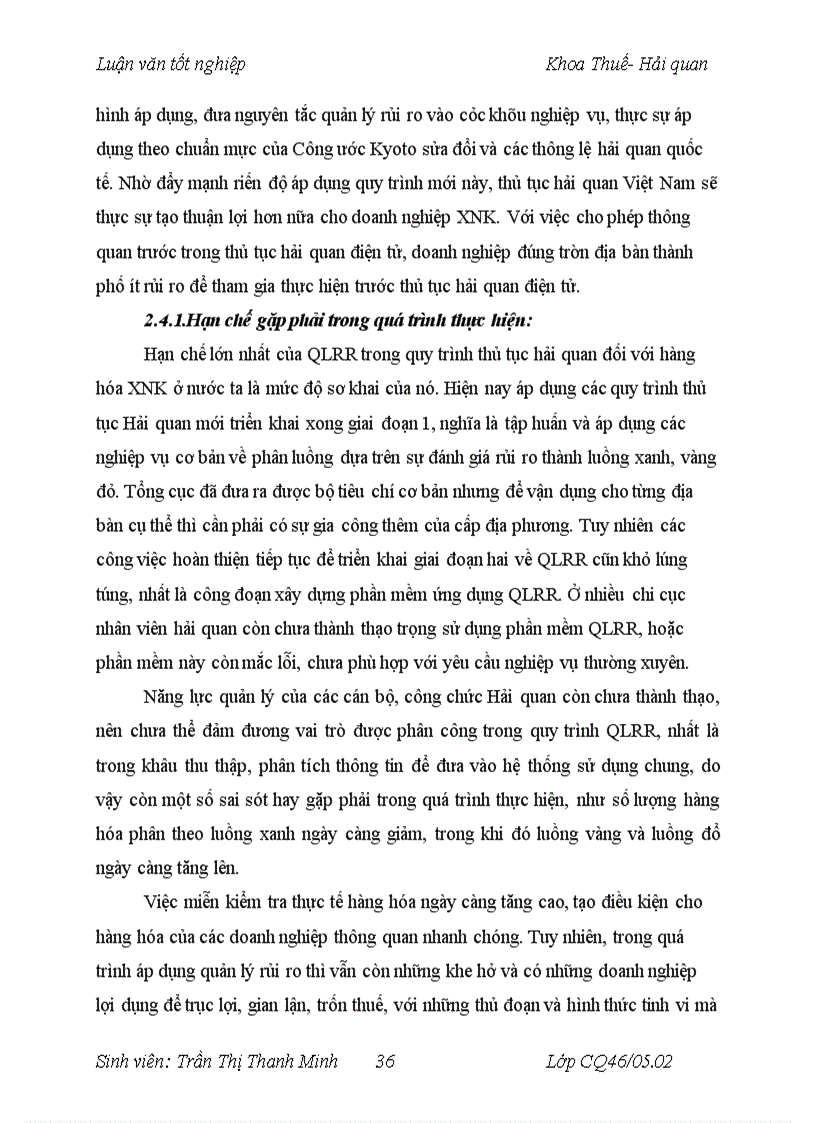 image for page Thực hiện quản lý rủi ro trong qui trình thủ tục hải quan đối với hàng hoá xuất khẩu nhập khẩu thương mại tại Chi cục Hải quan Gia Thuỵ 1