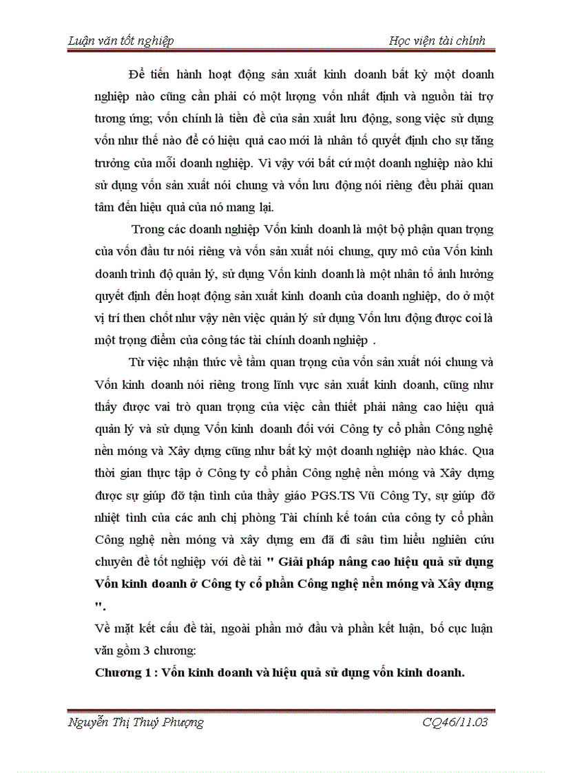 image for page Giải pháp nâng cao hiệu quả sử dụng Vốn kinh doanh ở Công ty cổ phần Công nghệ nền móng và Xây dựng 6