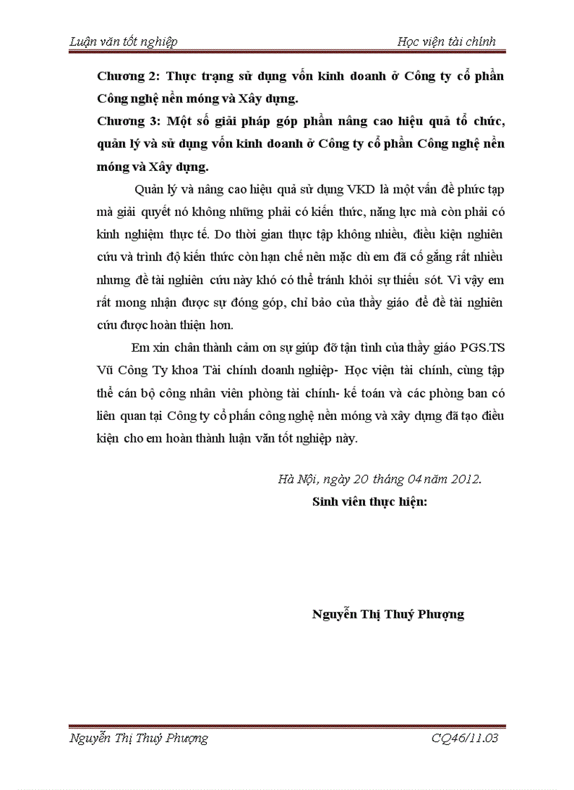 image for page Giải pháp nâng cao hiệu quả sử dụng Vốn kinh doanh ở Công ty cổ phần Công nghệ nền móng và Xây dựng 6